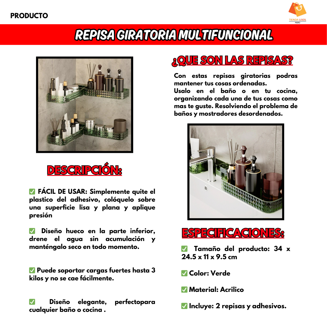 REPISA GIRATORIA MULTIFUNCIONAL